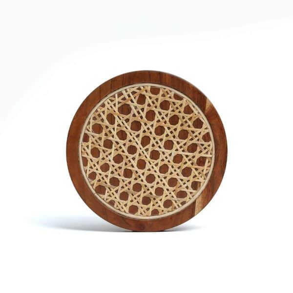 Rosemary Natural Disc Wicker Trivet - Image 2