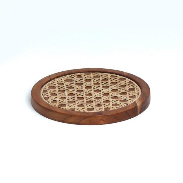 Rosemary Natural Disc Wicker Trivet - Image 3