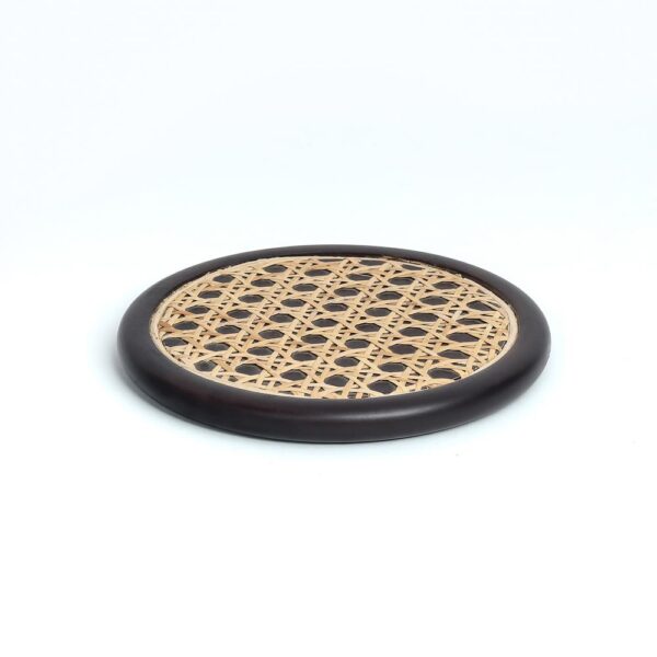 Rosemary Walnut Oval Wicker Trivet - Image 4