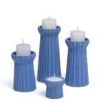 Qutub  Azure Blue Candle Stand - Large - Image 2
