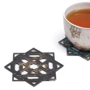 Mantra Coasters Brown - set of 2