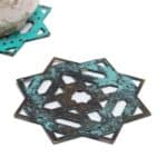 Mantra Coasters turquoise - set of 2 - Image 4