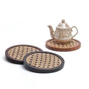 Rosemary Natural Disc Wicker Trivet