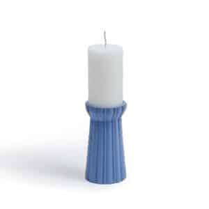 Qutub  Azure Blue Candle Stand - Medium