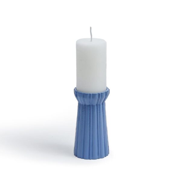 Qutub  Azure Blue Candle Stand - Medium