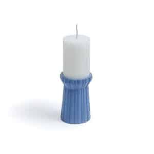 Qutub  Azure Blue Candle Stand - Small