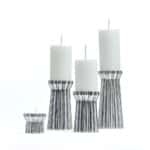 Qutub Silver Candle Stand - set of 4