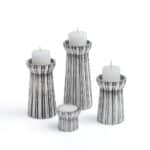 Qutub Silver Candle Stand - Small - Image 2