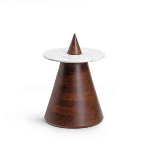 Pyramid table - Statuario