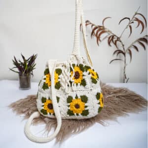 Crochet Sunflower Bag Pack