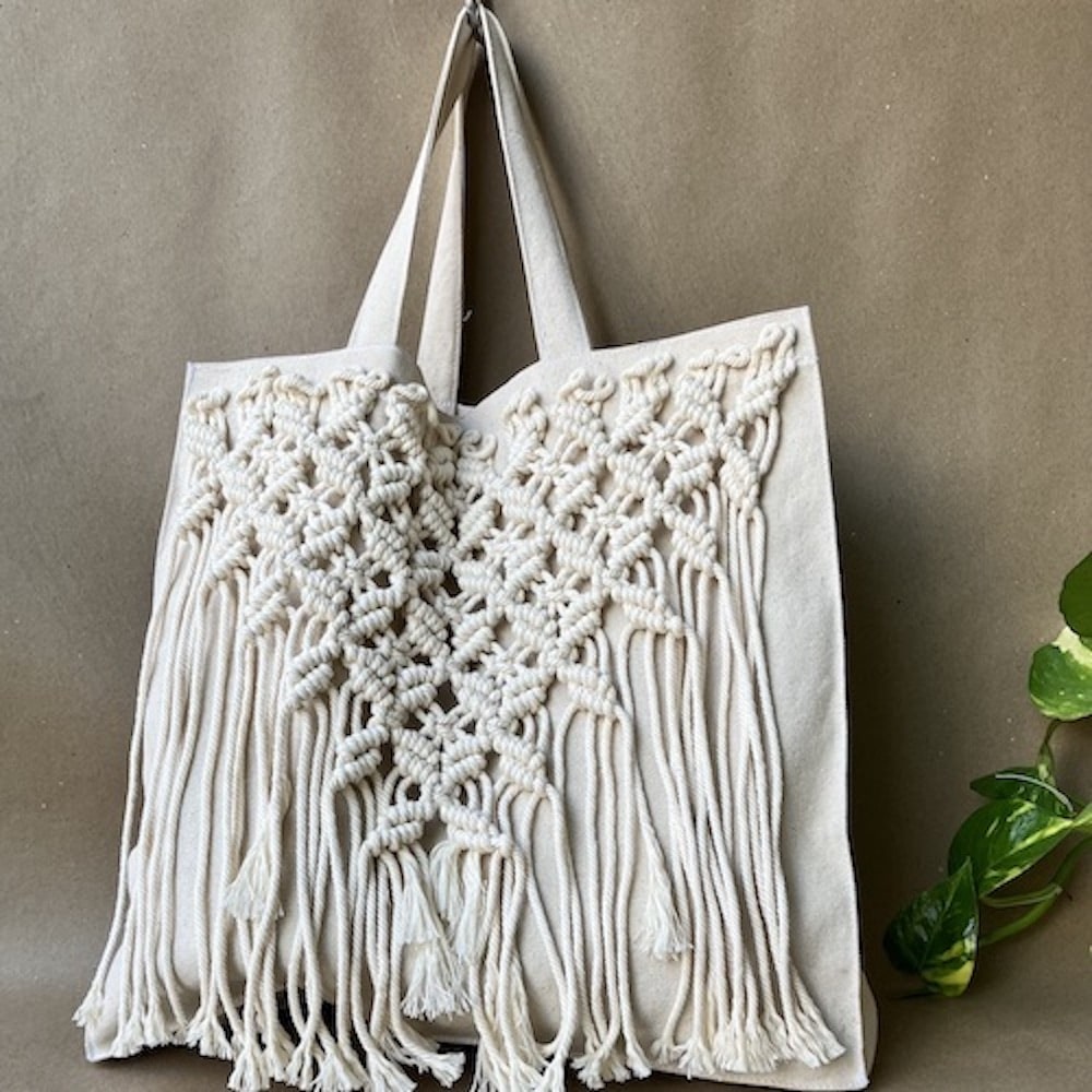 Cotton Grocery Tote Bag