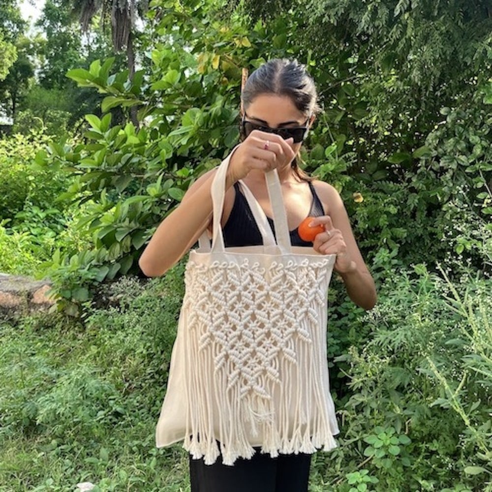 Cotton Grocery Tote Bag - Image 2