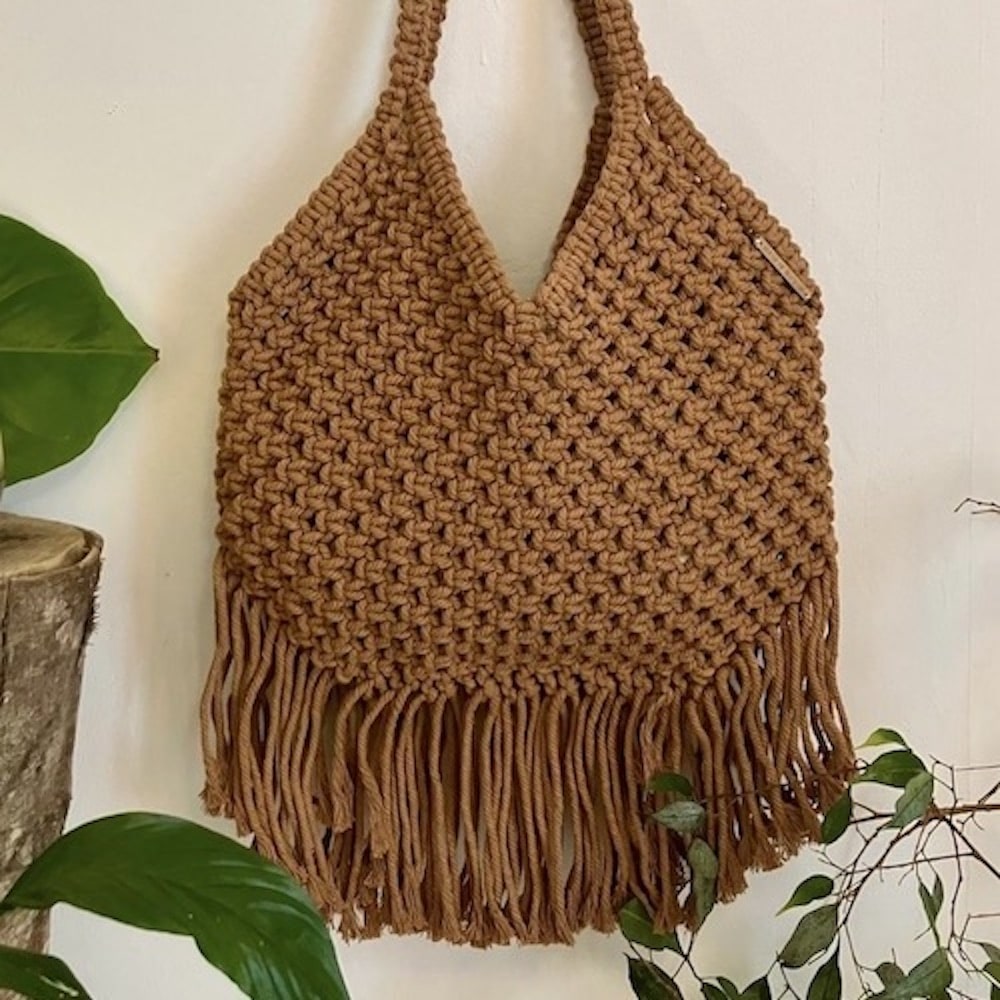 "Nomadic Knots" Tote Bag - Brown