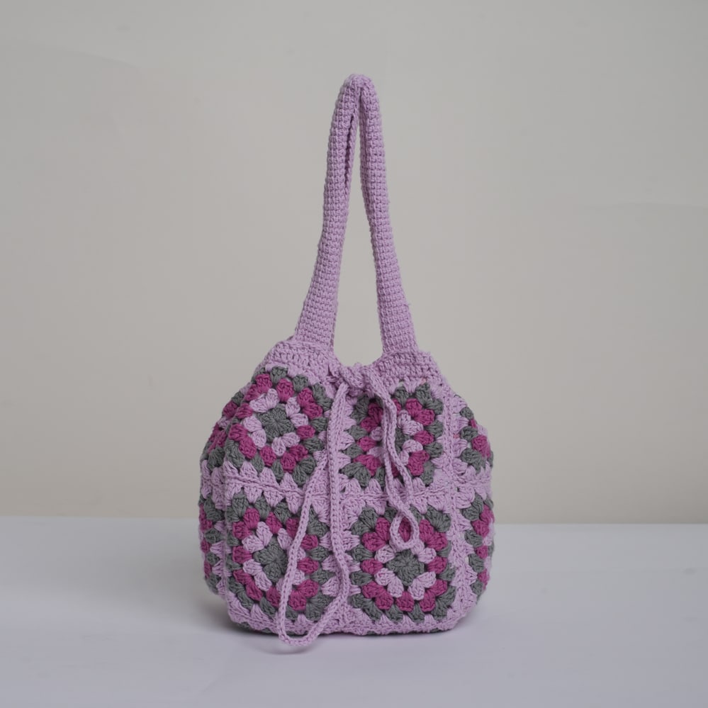 The Purple Crochet Tote