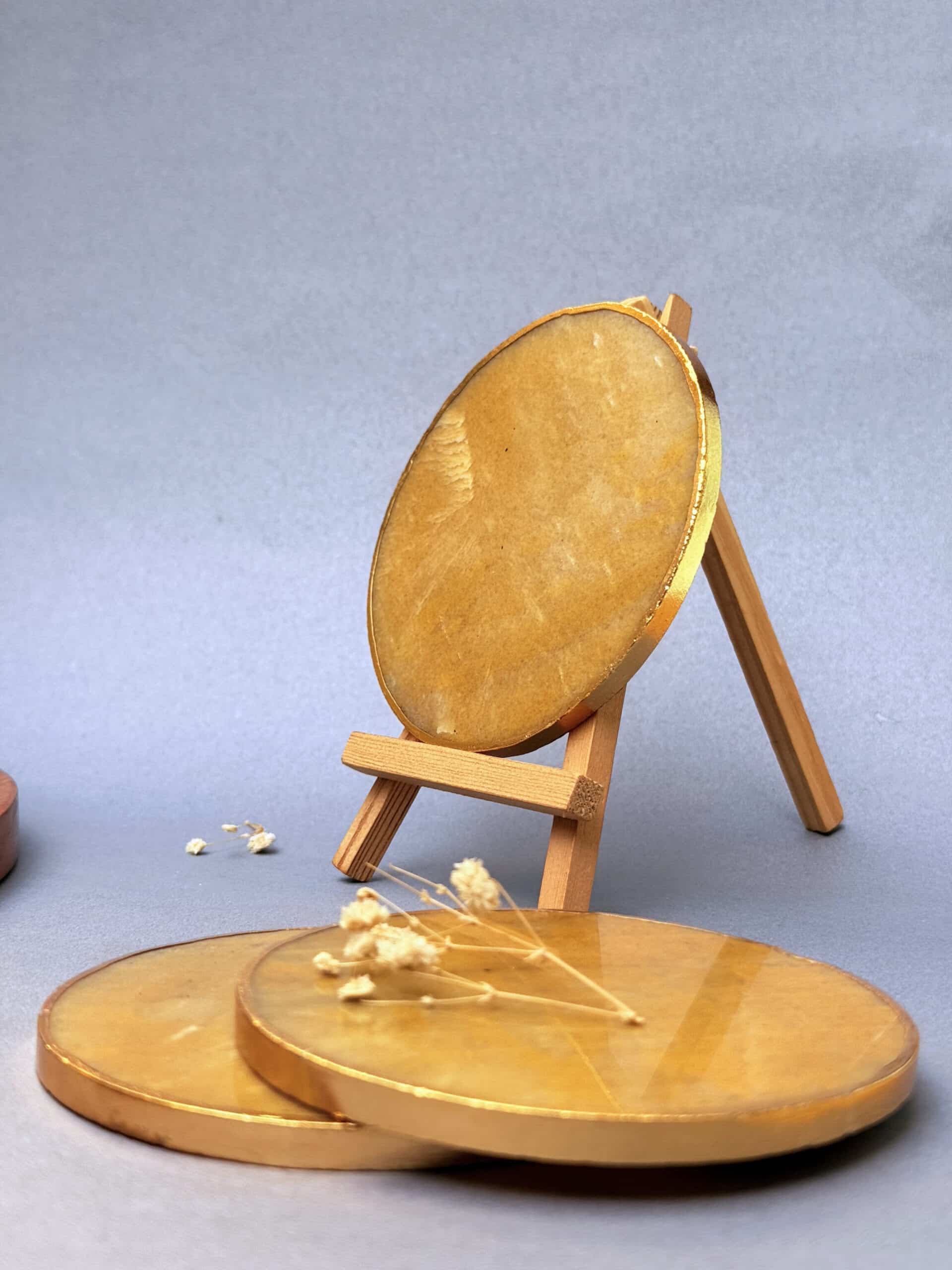 Golden Round Coasters - 3